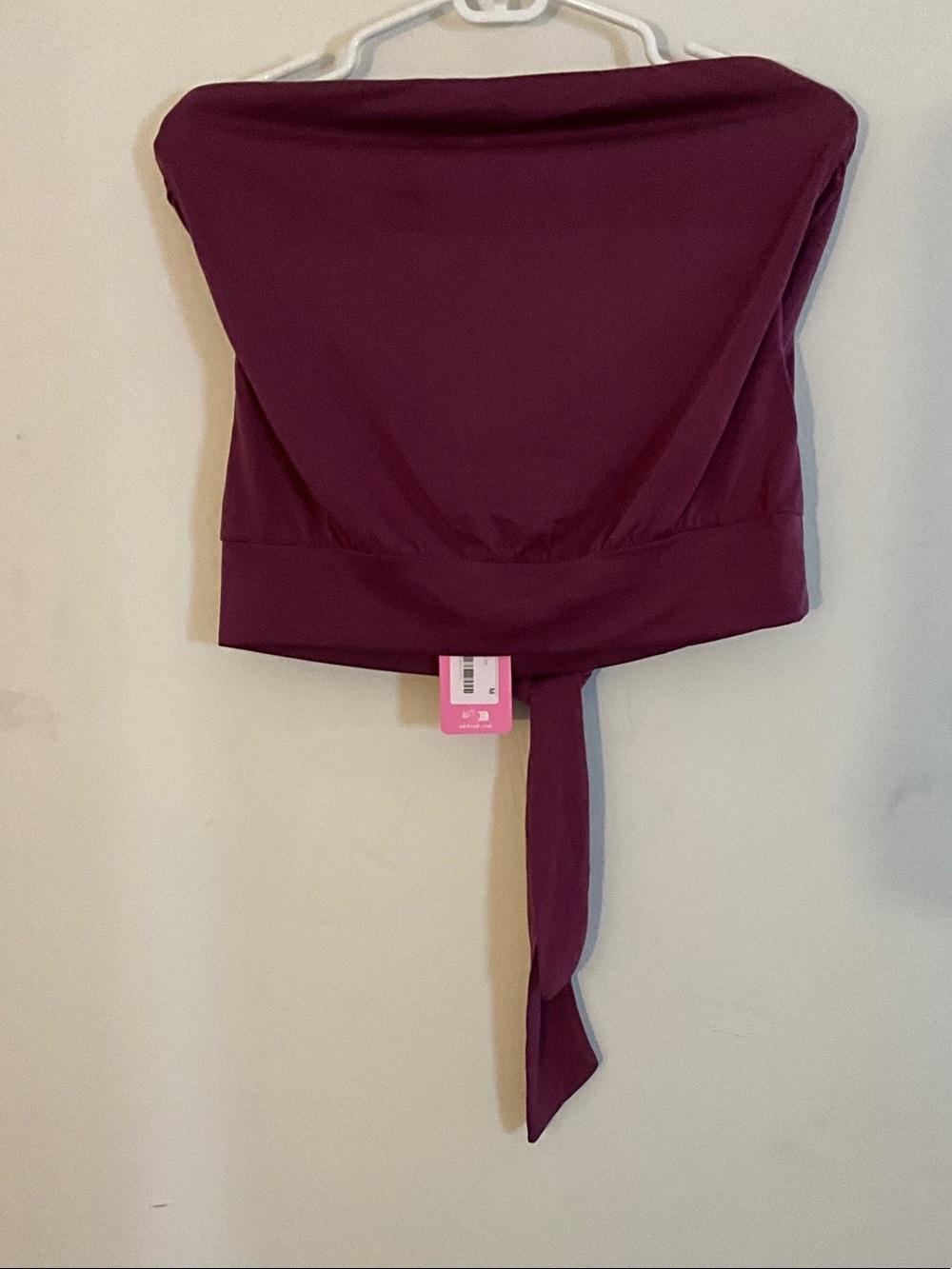 Bloomingdale's Strapless Tie-Back Tube Top in Plum
